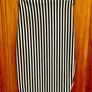 Pencil Skirt Black & White Stripe